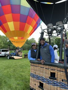 Special Operations Forces couples in a hot air balloon on their Operation Healing Forces retreat