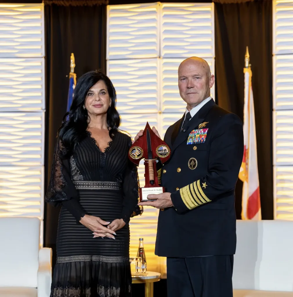 OHF CEO Kerry Irvini and USSOCOM Commander, Admiral Frank Bradley